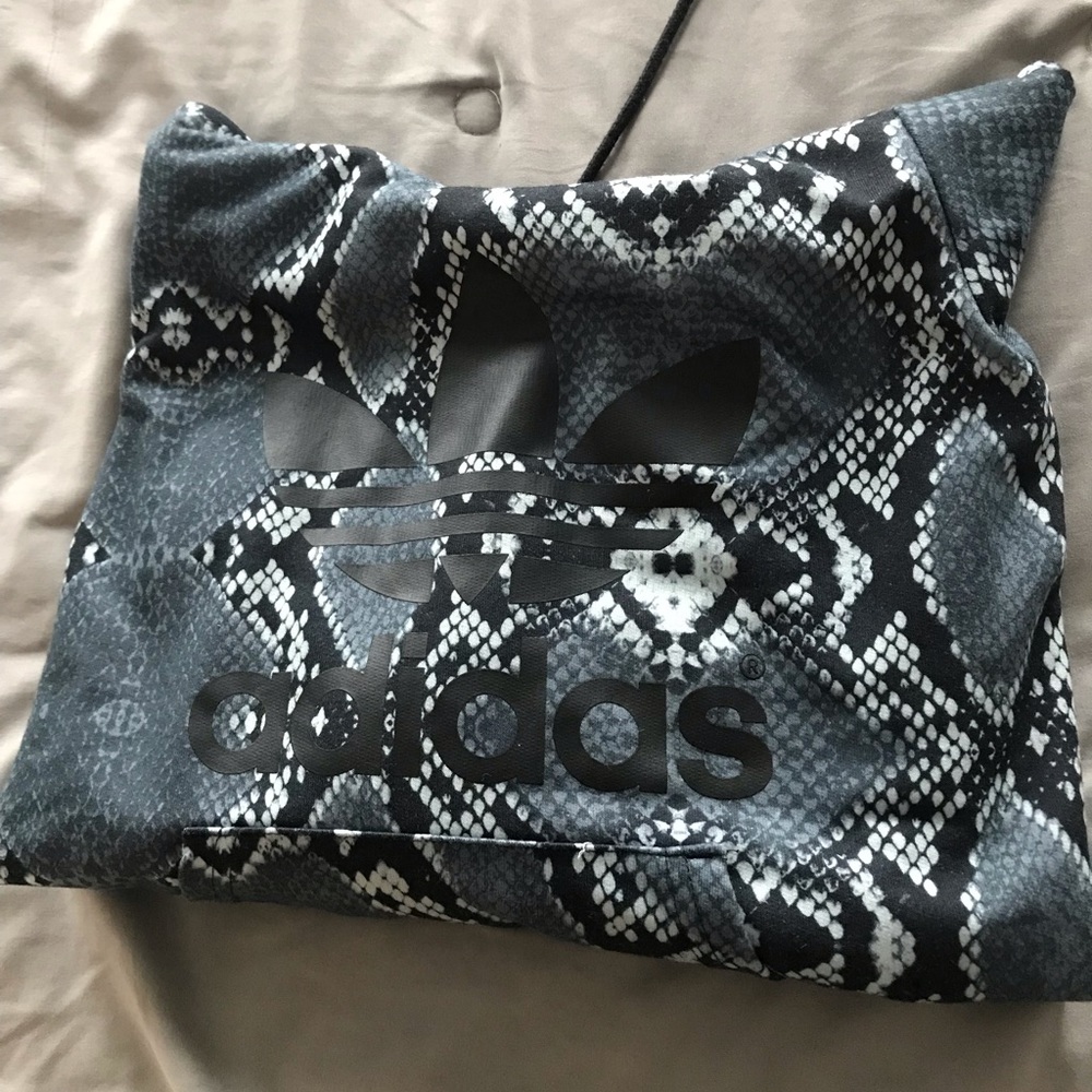 Adidas snakeskin print sweatshirt hoodie